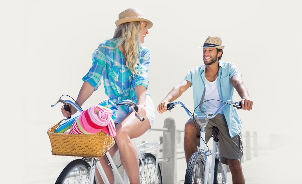 enjoying key west on bikes